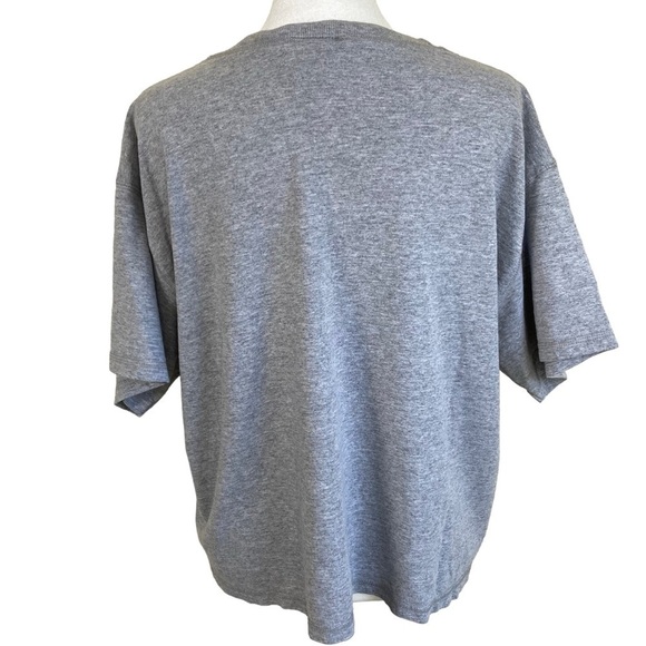 Vintage Y2K Reebok Gray Baby Tee Cropped Tshirt Boxy Fit Made In USA Size XL - Picture 7 of 14